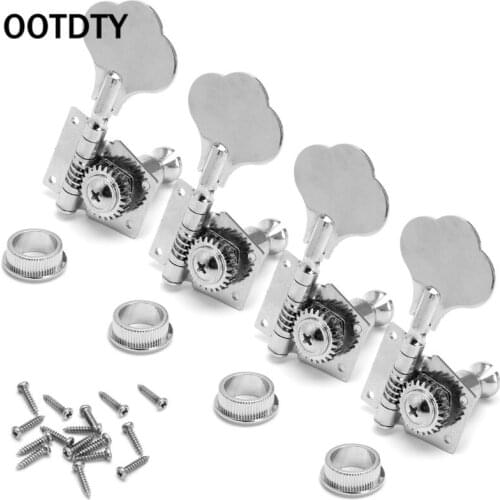 OOTDTY New Bass Guitar Machine Heads Knobs Tuners Tuning Pegs Tuners Guitar Parts 4PCS