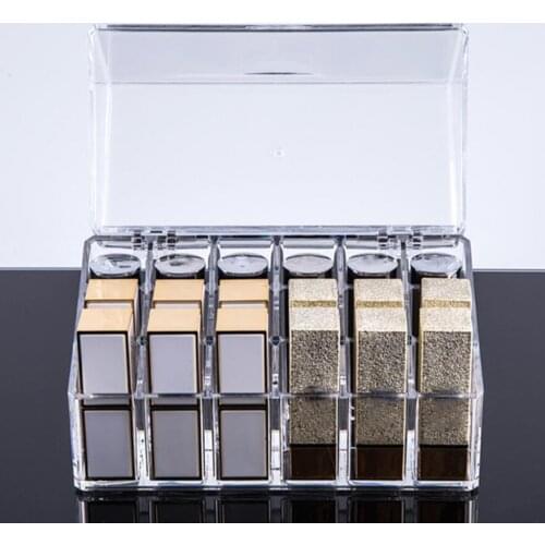 Organizer Display Organizer Of Lipstick With 18 Compartments In Acrylic Transparent Cosmetic Makeup Organizer