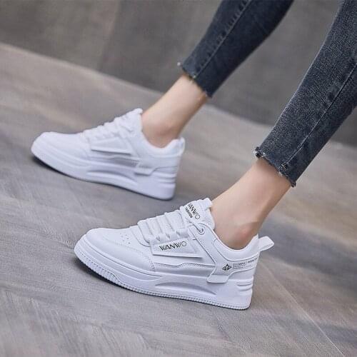 Autumn Womens Shoes Fashion Casual Shoes Comfortable Lace-up Platform Shoes Breathable Traveling Shoes High Quality White Shoes