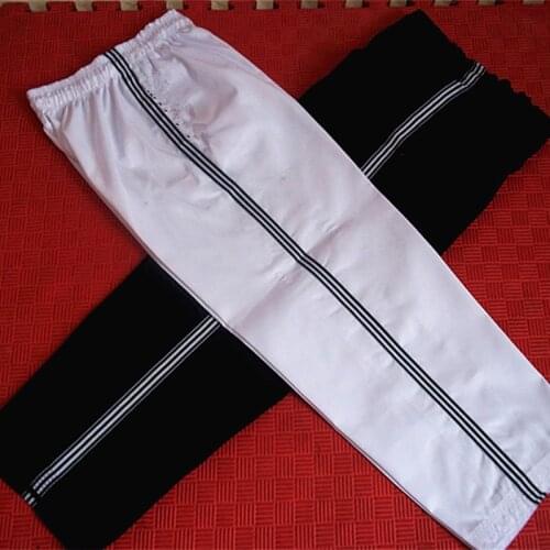 Striped Taekwondo Pants Dobok Tae kwon do Uniforms Karate Blue Black Pants Professional Taekwondo Trainers Clothing Kid to Adult