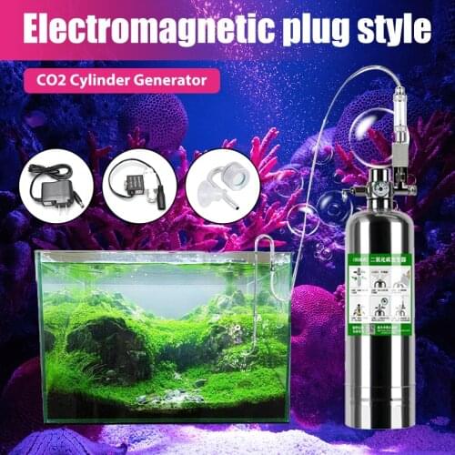 Professional Aquarium Co2 Generator System Kit Co2 Cylinder Generator System With Solenoid Valve Bubble Diffuser Co2 Reactor Kit