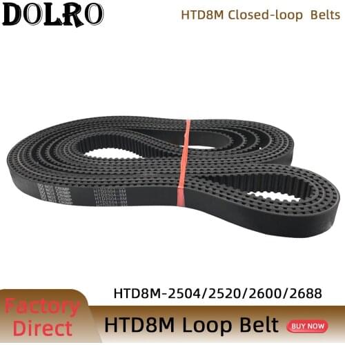HTD 8M synchronous belt C=2504/2520/2600/2688width 15/20/25/30/40/50mm Teeth 269 270 272 273 HTD8M Timing Belt 2152-8M 2160-8M