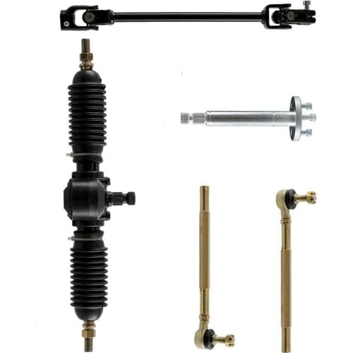 320MM Steering Gear Wheel Tie Rod Rack Pinion U Joint Tie Rod Adjustable Shaft Assembly Kit 110/125/150cc GO KART ATV UTV Buggy