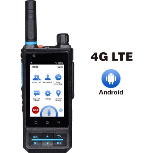Inrico 4G Network radio S200 Android 7.0 LTE/WCDMA/GSM POC Radio work with Real-ptt Zello walkie talkie global call