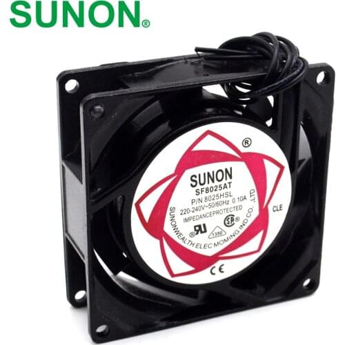 SF8025AT P/N 2082HSL 220V AC cooling fan blower SLEEVE cooling fan axial fan 80*80*25mm 80mm