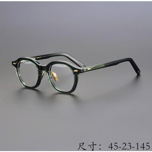 Vintage Quality Acetate Eyeglasses Frame OG Betsy Polygon Eyewear Women Men Original Box Case Prescription Lens Free Shiping