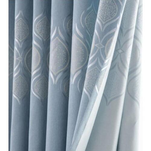 Hign Quality European Style Blackout Living Room Curtains 100% Polyester Shading Thermal Insulated Customized Curtains