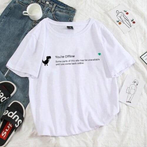Summer Women T-shirt Harajuku Female casual T-shirt dinosaur short-sleeved shirt tee O-neck T-shirt Ladies T-Shirt