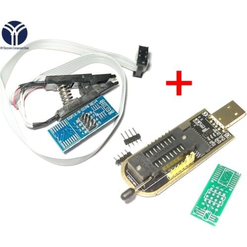 1PCS CH341A 24 25 Series EEPROM Flash BIOS USB Programmer Module + SOIC8 SOP8 Test Clip For EEPROM 93CXX / 25CXX / 24CXX