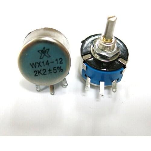 10pcs WX14-12 3W lap wirewound potentiometers 100 220 470 Europe 1K 2.2K 4.7K 10K