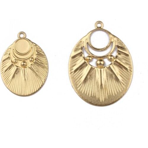 10pcs Raw Brass Oval Leaf Charms Pendant 6mm 8mm Blank Bezel Setting For DIY Earrings Hanging Jewelry Findings Making