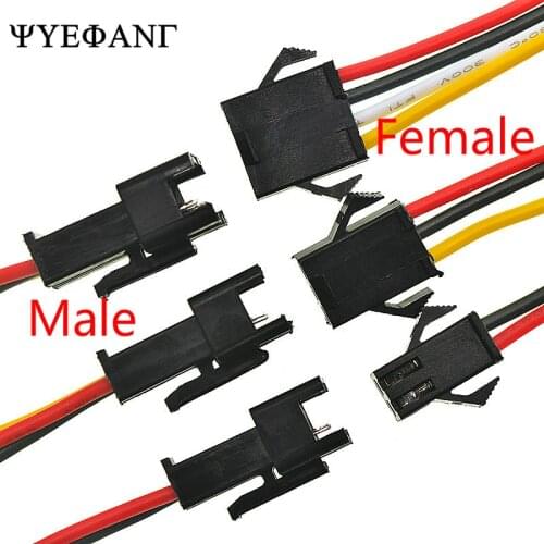 5PCS JST SM2.54 2/3/4/5/6 Pin Pitch 2.54mm Wire Cable Connector SM Plug Male & Female Battery Charging Cable 200MM Length 26AWG
