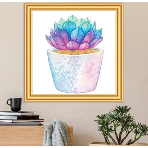 DIY 5D Diamond Painting Succulent Color Landscape Cross Stitch Kit Full Drill Embroidery Mosaic Art Picture Gift Wall Decor Sale