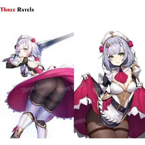 Three Ratels A161 Noelle Genshin Impact Anime Game Sticker For Fuel Tank Cap&Girls Bedroom Wall Vinyl Materal Waterproof Decal