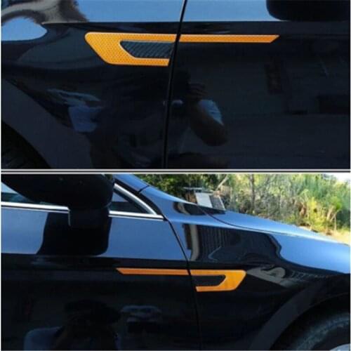 Car Precut Reflective Marking Tape Strip Stickers Car Wheel Eyebrow RearView Mirror Anti-Collision Safety-Warning Sign Decals