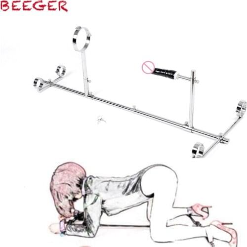 Beeger Imprisoned Metal Stockade with Dildo