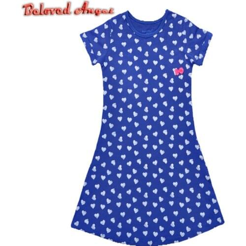 2019 Kids 1-13Yrs With Sleeve Elegant Girls 100% Cotton Dress Clothing Fashion Summer Dresses Princess Baby Vestido Party Wear