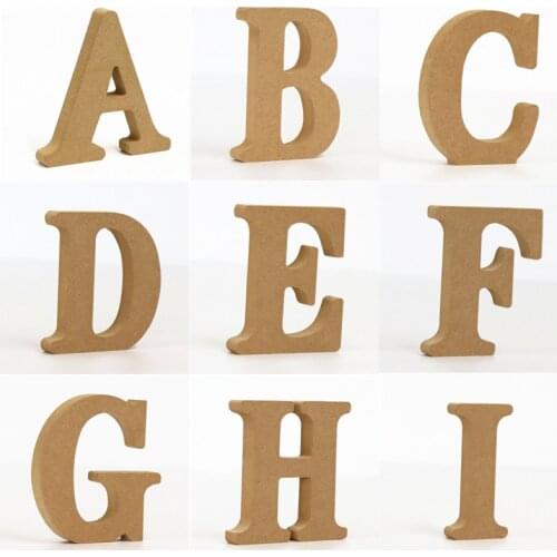 DIY 10cm Wood Color Letters Alphabet Word Letter Art Crafts Free Standing Name Design Party Wedding Home Decor New Year Surprise
