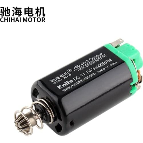 Chihai Motor 480SA-11.1V 36000RPM High Speed AEG Short Axis Motor For Ver.3 Gearbox Gel Gun Toy Motor