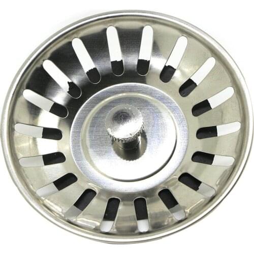 Sink Filter Strainer Waste Plug 8cm 1pc Stainless Steel Kitchen Supplies Tools Accessories Strainer Stopper