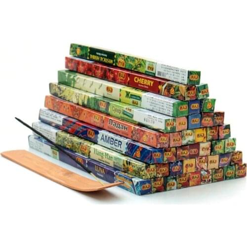 Frankincense India Incense Sticks 25 Flavor Handmade Aromatherapy Stick Boxes Mixed Scent Buddhist Supplies 8g/box Lavender MUSK