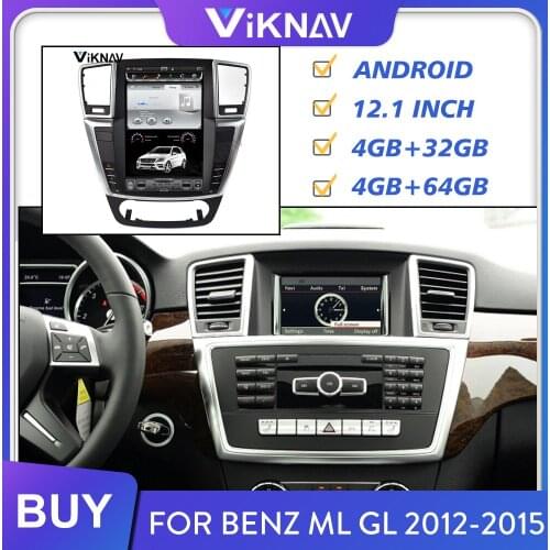 Android Vertical Screen Car Radio for Mercedes Benz ML GL 2012 2013 2014 2015 Stereo Multimedia player GPS Navigation tesla