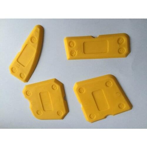 Popular Caulking Tool Kit Joint Sealant Silicone Grout Scraper and Sealant Finishing Tool Sealant Scraper Wiper Yellow Colour