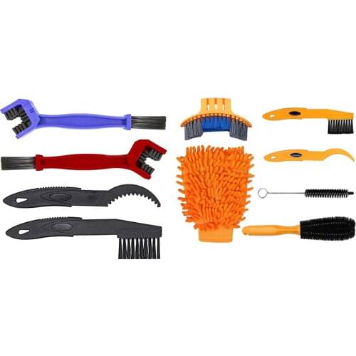 Bike Cleaner Tool Kit - Bicycle Chain Cleaning Brush Tool Set, 4/9Pcs for Chain/Crank/Sprcket/Tire Corner Rust Blot Dirt Clean