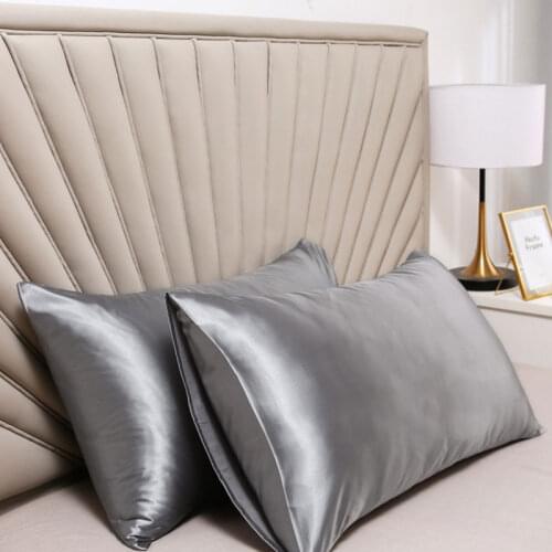 Cushion Cover Solid Color Silk Pillowcase Square Comfortable Sofa Living Room Home Decoration Accessories