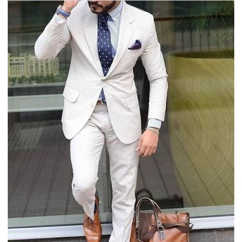 2020 Latest White Suit Men Blazer Beach Wedding Groom Men Suit With Pants Terno Tuxedo Casual Slim Jacket Costume Homme Mariage