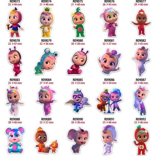 New Cute Cry Baby Cartoon Flatback Planar Resin Printed 10pcs/lot for Hair Bows Planar Resin Crafts R0907 R0908 R0910