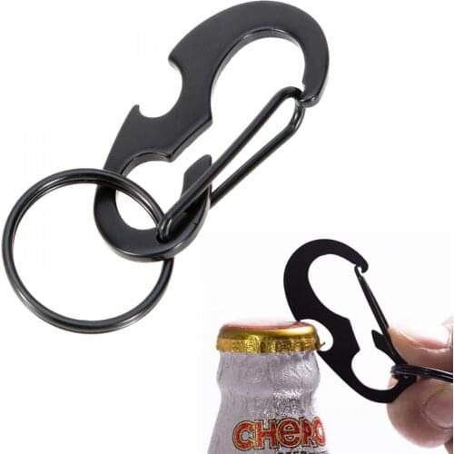 Outdoor Keychain Tool Multi Tool Spring Hook Buckle Bottle Opener Multi-function Metal Carabiner Carabiner For Keys Tourism Equi