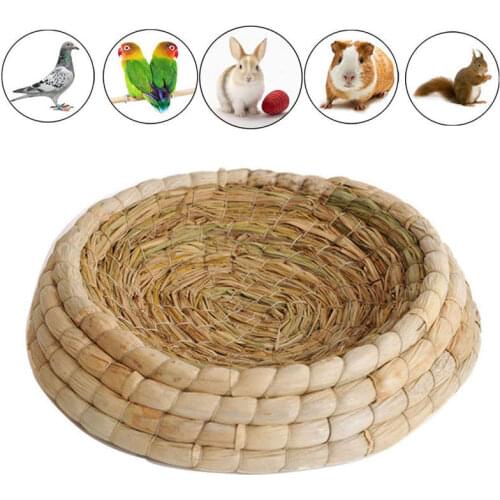 Handwoven Birds Nest Corn Leaves And Straw Incubation Bed Courtship Breeding House For Pigeon/Dwarf Rabbit/Bunny/ Dove/Hamster