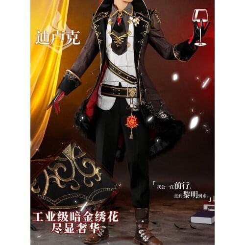 Genshin Impact Cosplay Diluc Cosplay Costume Anime Game Clothing For Men Pre-sale