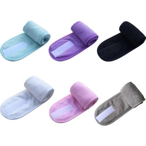 L 6 Colors Wrap Turban Face Wash Adjustable Yoga Women Headbands SPA Accessories Salon Hairband Bath Toweling Makeup J7I0