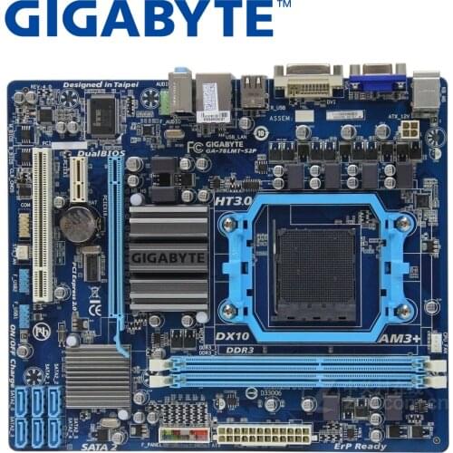 Socket AM3+ For AMD DDR3 Gigabyte GA-78LMT-S2P Motherboard 760G USB2.0 8G 78LMT S2P Desktop Mainboard 78LMT-S2P Micro ATX Used
