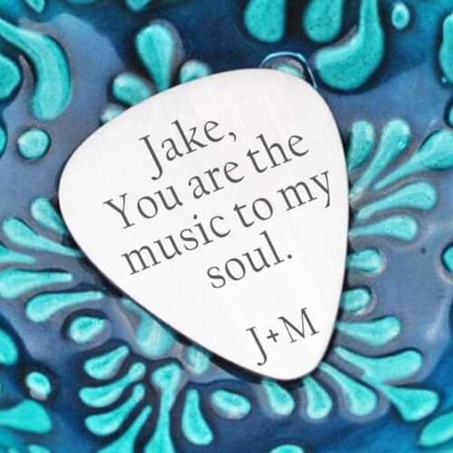 Ufine jewelry guitar pick pendant you are the music to my soul pick bag stainless steel customed necklace N4617