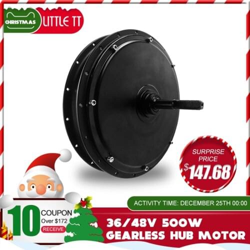36V48V 500W Ebike Hub Motor Electric Bicycle Brushless Non-gear Hub Motor Front/ Rear Wheel Drive for Ebike Conversion Kit