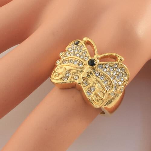 Stainless Steel Jewelry Gold Color Rings Wholesale Fashion Gift Newest Free Shipping For Women RBJZAXBF