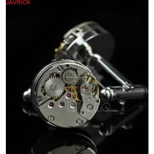 1 Pair Worldwide Fashion Stylish Steampunk Gear Watch Cufflinks Zinc Alloy Suits Wedding drop shipping wholesale Fast Ship