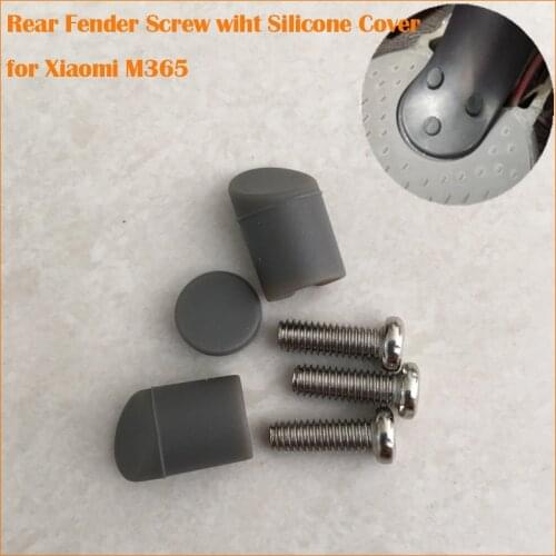 1 Set/3PCS Screws Rear Fender Screws with Silicone Cover for Xiaomi M365 Electric Scooter Accessories Replacement Repaired Parts