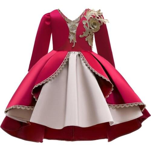 2020 Fashion Christmas Evening Dress+Coat 2 Pieces For Girls Wedding Dress Childrens Birthday Party Princess DressFor 3-10 Age