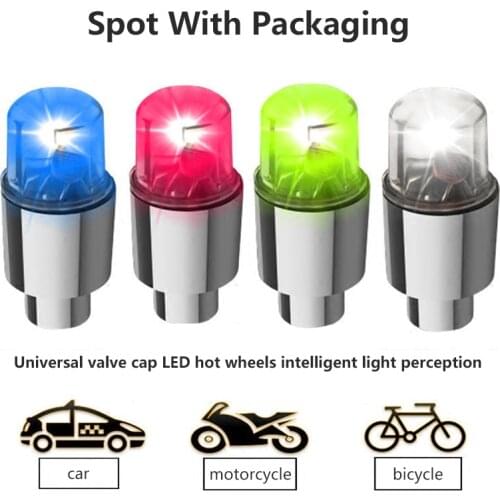 2021 LED 2PC Motorcycle Decorative Lamp Car Auto Wheel Tire Tyre Air Valve Stem LED Light Cap Cover Accessories Top