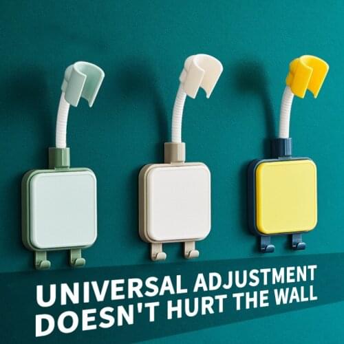 360° Shower Head Holder Punch-Free Adjustable Wall Mounted Adjusting Bracket Base Mount Brackets Bathroom Accessories Wholesale