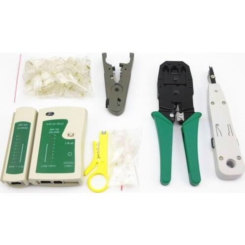 7 in1 Network Combination Cable Wire Tester Crimping Cutter Punch Down Tools Kit RJ11 RJ45 Computer Network Tool Repair Kit