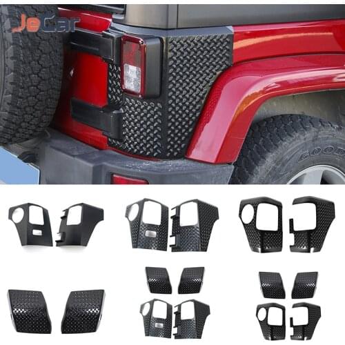 ABS Taillight Wrap Angle Cover Guard Decoration Sticker Trim For Jeep Wrangler JK 2007-2017 Car Exterior Accessories