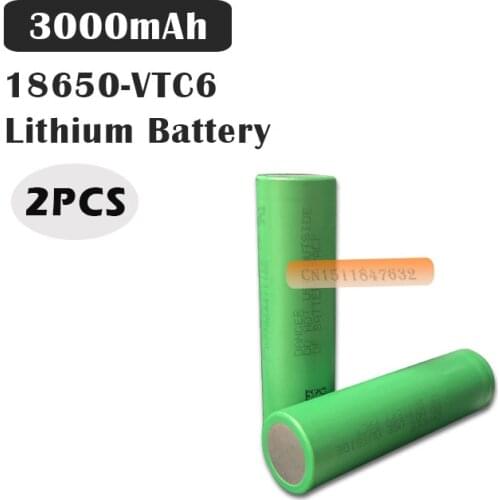 2pcs EastFire VTC6 3.7V 3000mAh rechargeable Li-ion battery 18650 Akku for Sony US18650VTC6 30A Toys flashlight tools