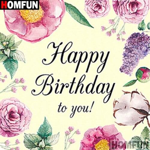 HOMFUN Full Square/Round Drill 5D DIY Diamond Painting "Flower letter landscape" 3D Embroidery Cross Stitch 5D Decor Gift A27524