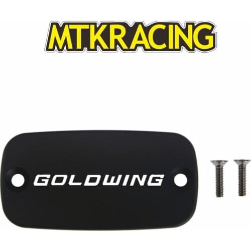 Aluminum Motorcycle Brake Fluid Fuel Reservoir Tank Cover Cap FOR HONDA Goldwing 1500 88-00 Goldwing 1800 01-12 Valkyrie 97-03