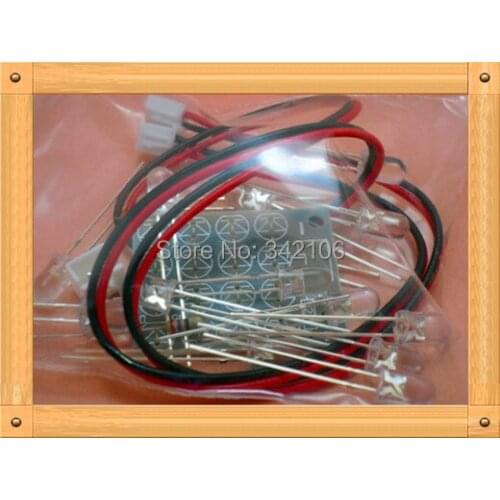 Free Shipping!!! 5MM LED light-emitting diode light board / 4'' 4 LED light board (Spare parts)